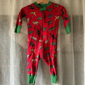 Hanna Andersson 9-12 month dinosaur zipper pajama